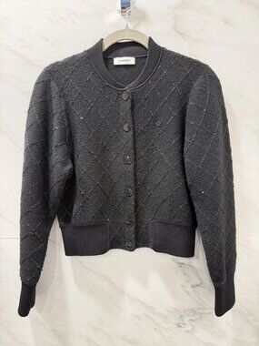 Sandro Women’s Black Knit Cardigan Sweater Long Sleeve Size 0